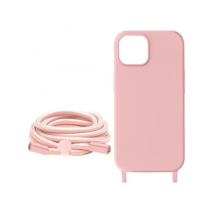 Coque Cordon pour iPhone 14 Semi-rigide Lanière Tour du Cou 80cm