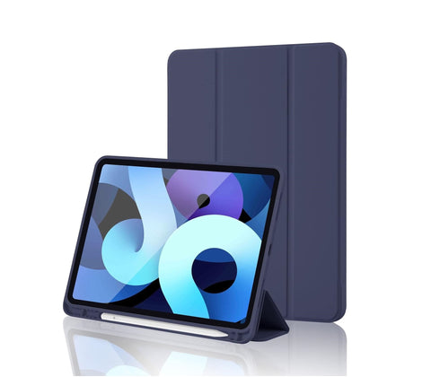 Coque pour Apple iPad 10.9 2022 Tpu Smart Cse avec Porte-Stylo (bleu foncé)