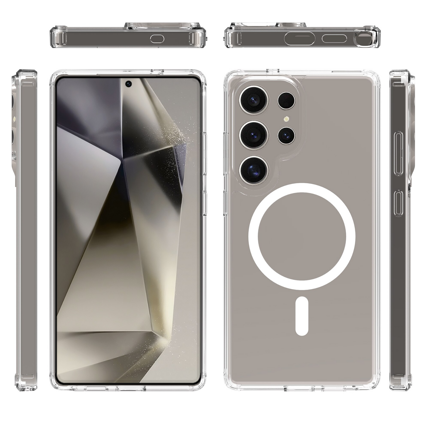 Coque Hybride MagSafe Transparente – Samsung Galaxy S25/S25 Plus/S25 Ultra