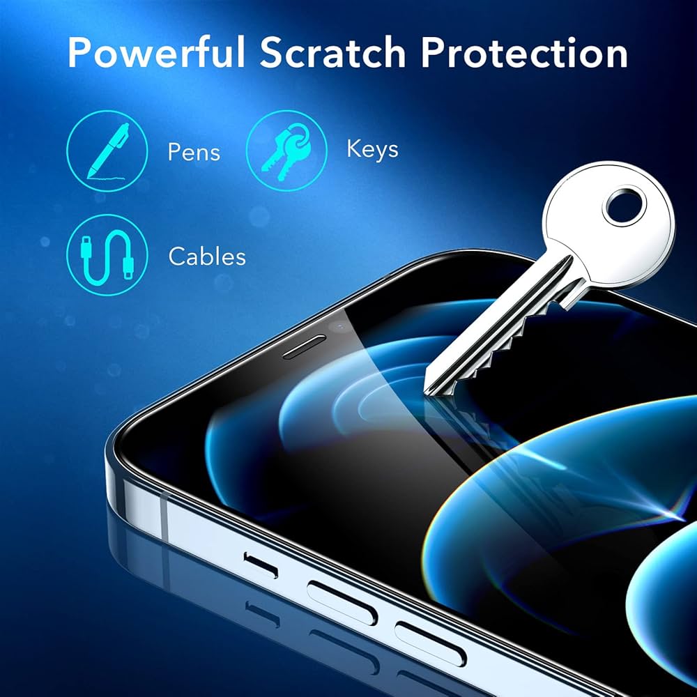 Protection d'Écran en Verre Trempé de Confidentialité pour iPhone 14/14 Plus/14 Pro/14 Pro Max - Anti-Reflet, Résistant aux Rayures et Chocs, Installation Simple