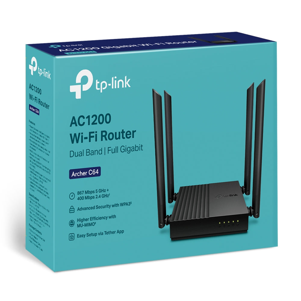 TP-Link Archer C64 – Routeur Wi-Fi MU-MIMO sans fil AC1200