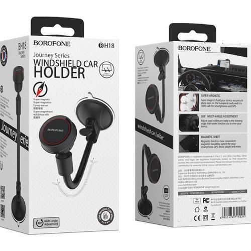 BH18 Support de téléphone pour voiture de la série Journey, motif en fibre de carbone
