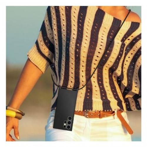 Coque Cordon Pour Samsung Galaxy S24 Ultra ,Cover Rigide Ultra Fin,Léger Avec Collier