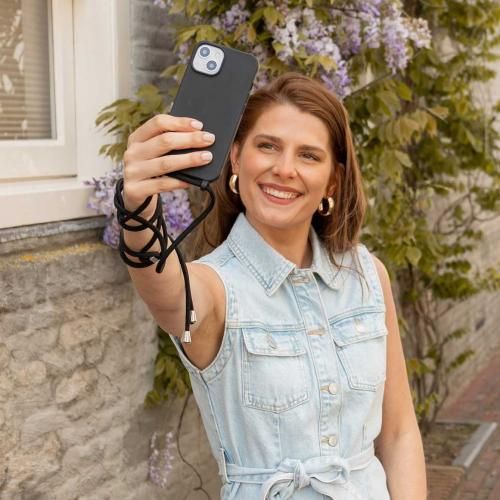 Coque Cordon Pour Apple iPhone 15 Pro Semi-rigide Lanière Tour du Cou 80cm