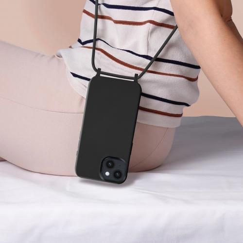 Coque Cordon pour iPhone 14 Pro Semi-rigide Lanière Tour du Cou 80cm