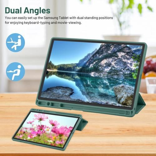 Coque pour Samsung Galaxy Tab A8 10.5' 2021,SM-X205,SM-X200 Tpu Smart Cse avec Porte-Stylo