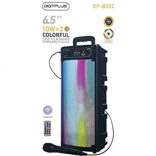 Haut-parleur colorée sans fil avec éclairage LED télécommandé et micro karaoké