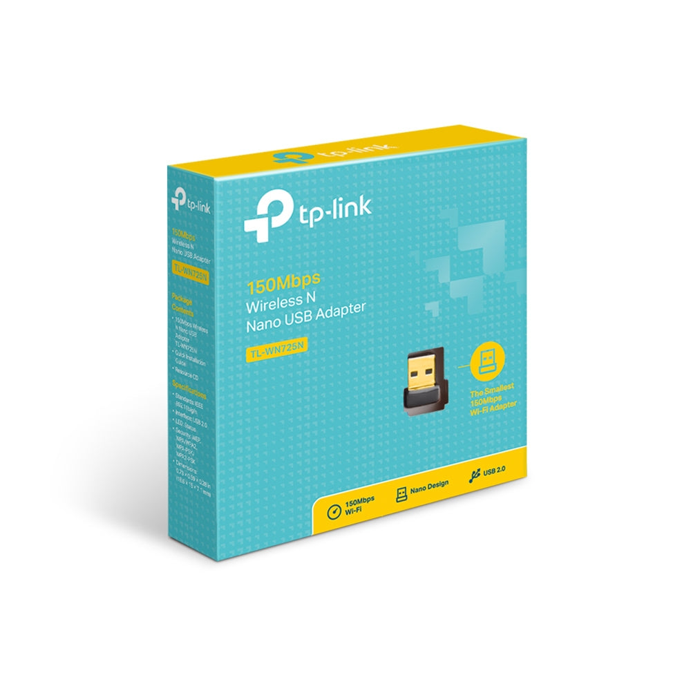 TP-Link TL-WN725N Mini Adaptateur WiFi USB 150 Mbps avec Sécurité Avancée et Installation Rapide