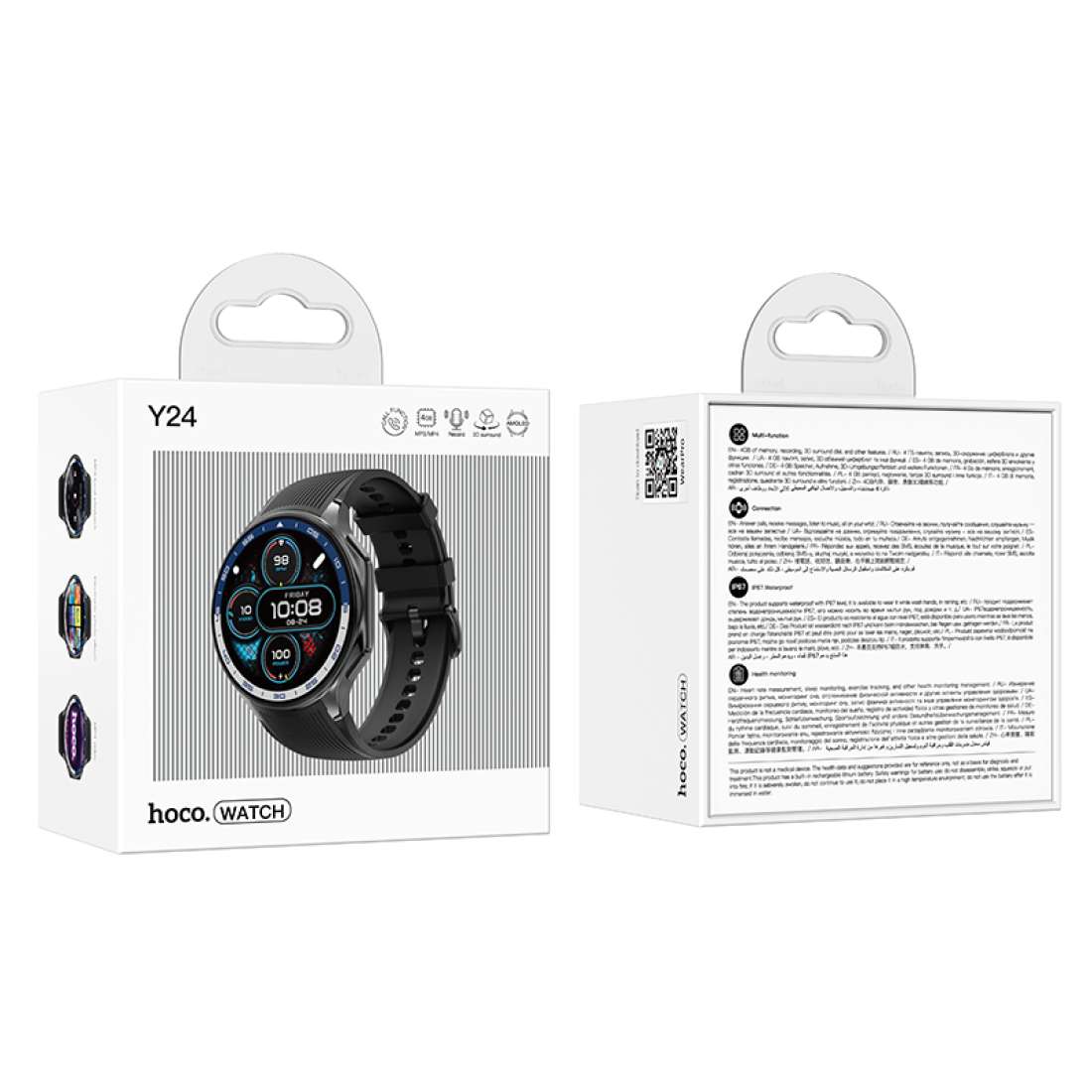 Montre Connectée Hoco Y24 – Écran AMOLED, Appels Bluetooth, Étanche IP67