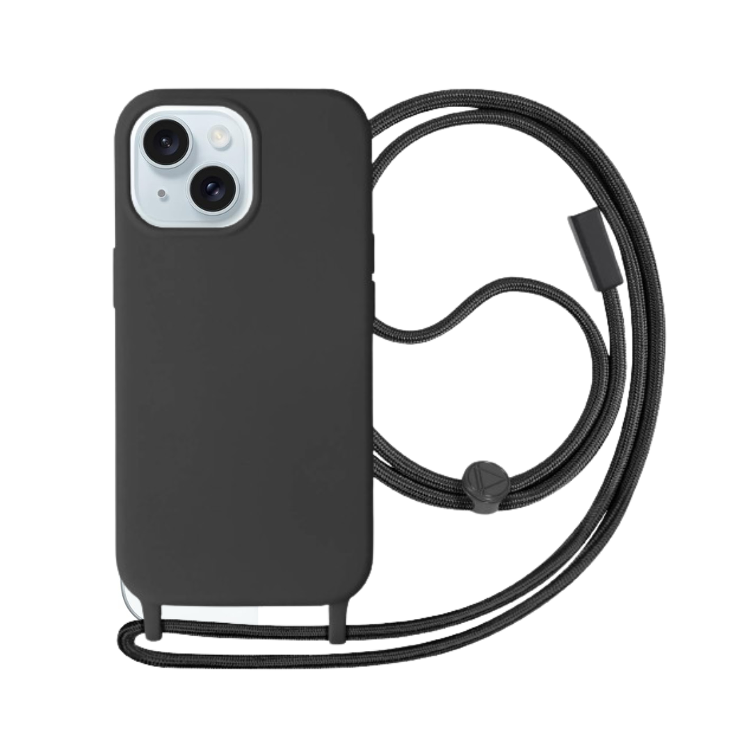 Coque Cordon Pour Apple iPhone 15 Plus Semi-rigide Lanière Tour du Cou 80cm