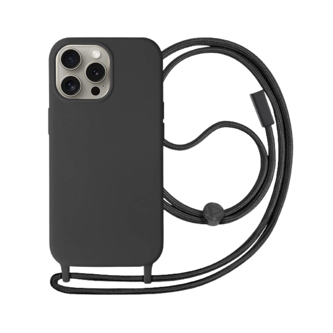 Coque Cordon Pour Apple iPhone 15 Pro Semi-rigide Lanière Tour du Cou 80cm