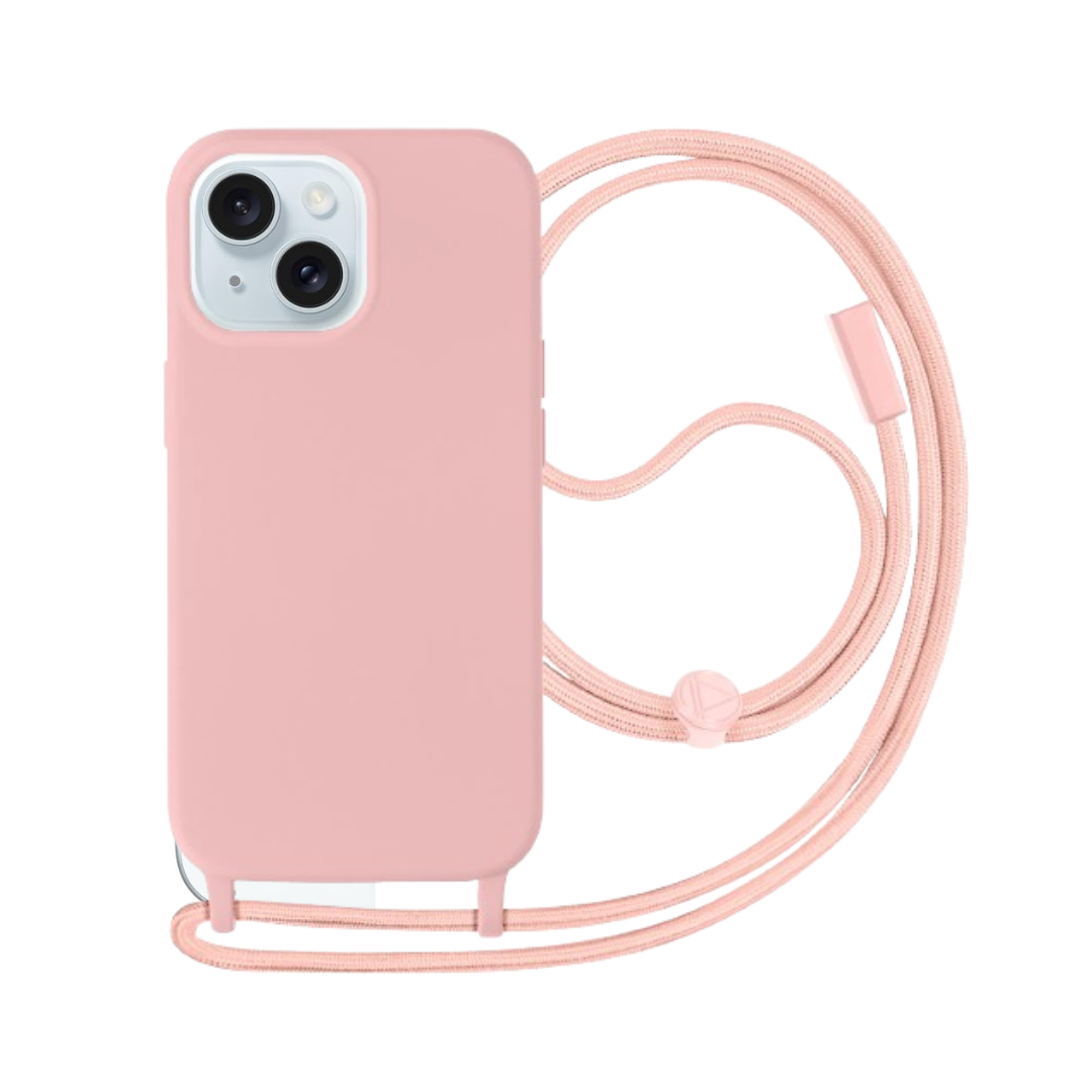 Coque Cordon Pour Apple iPhone 15 Plus Semi-rigide Lanière Tour du Cou 80cm