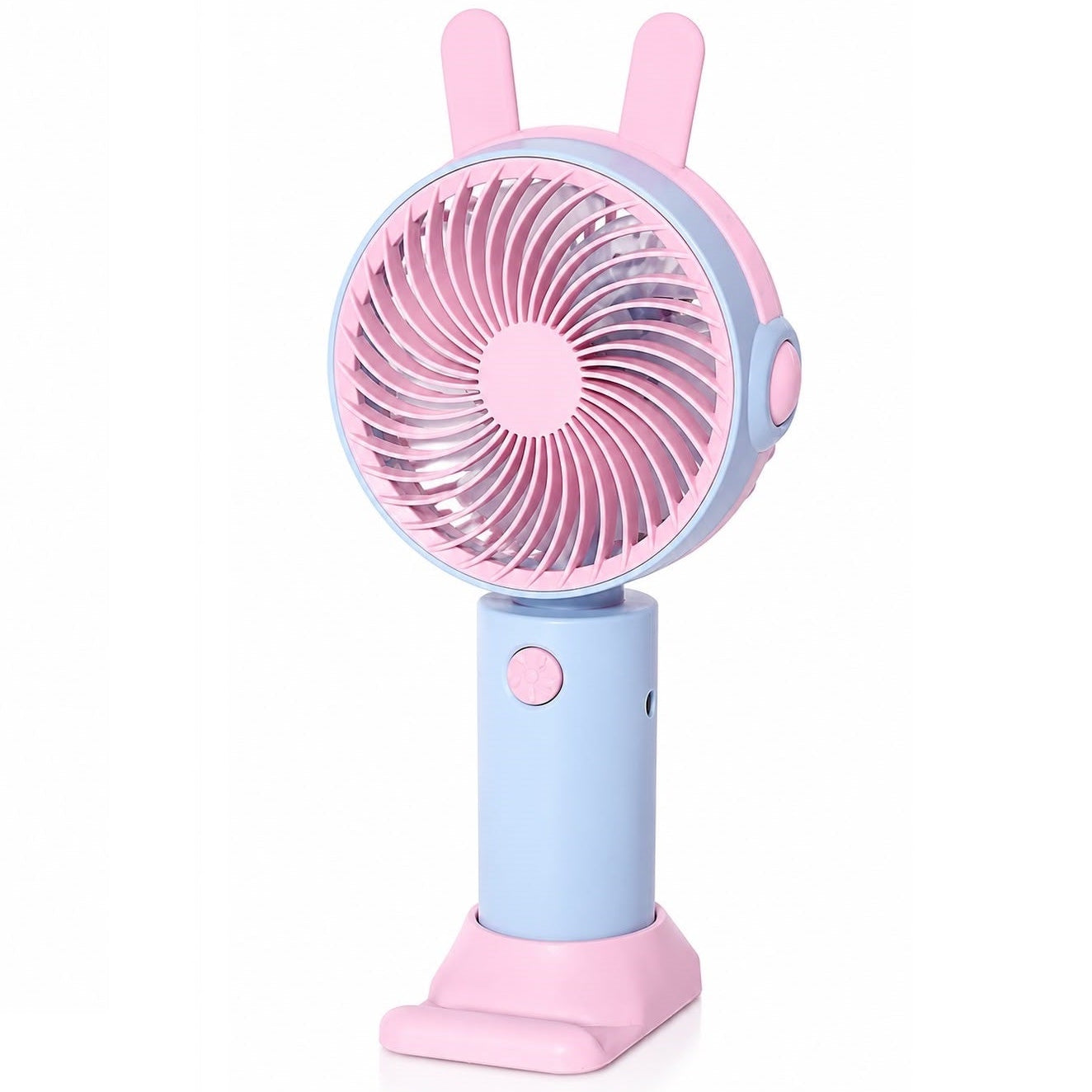 mini Ventilateur Portable USB Rechargeable Design Lapin, Léger et Pratique multicolore