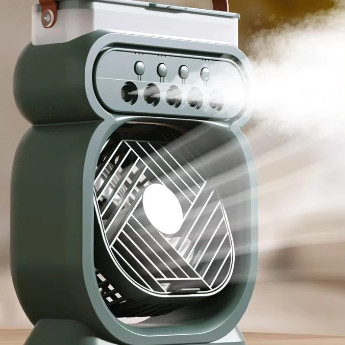 Mini Climatiseur Portable,Éclairage LED Multicolore et Réservoir pour Refroidissement à Eau/Glace