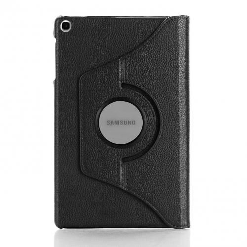 Coque Samsung Galaxy Tab A 8.0 2019 / T295 / T290 Litchi Pattern 360 Rotating Leather Cover noir