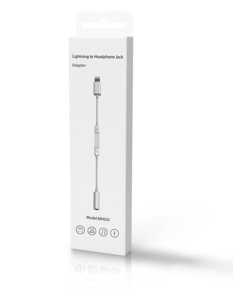 Adaptateur Lightning vers prise casque Contrôle Volume pour iPhone 14/13/12/11/XS/7/8 (Bluetooth)