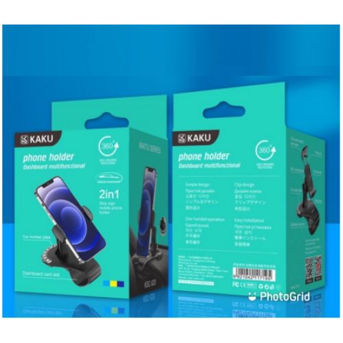 Support de téléphone de tableau de bord avec plaque d'immatriculation, support de téléphone universel 360
