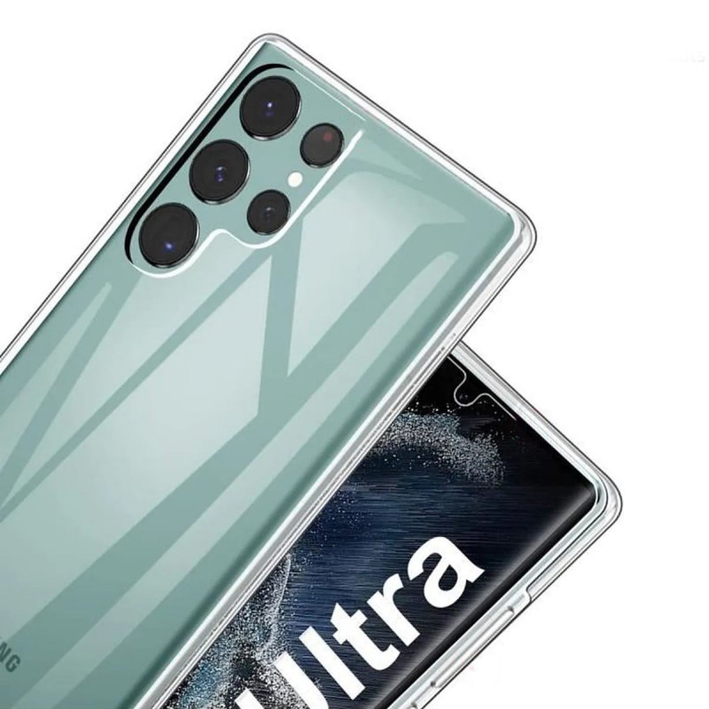 Coque pour Samsung Galaxy S22 Ultra 5G Protection Avant Arriere 360° Intégrale Housse transparente Motif Ultra résistante