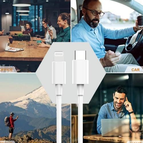 Câble USB Type C vers iPhone Lightning 20W Charge rapide et transmission de données 1M