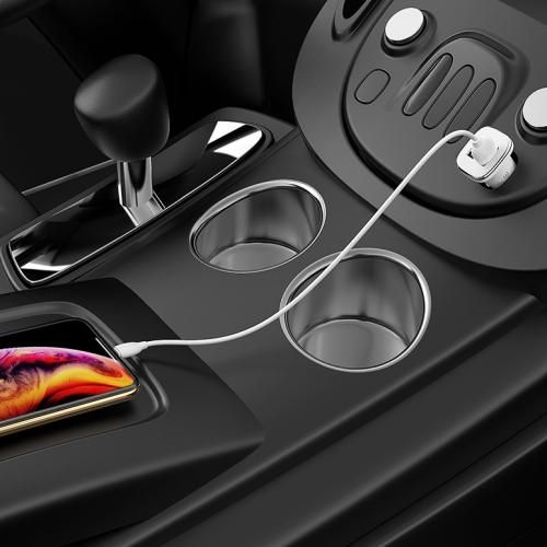 chargeur de voiture à double port d'alimentation durable avec iPhone Lightning 2.4A