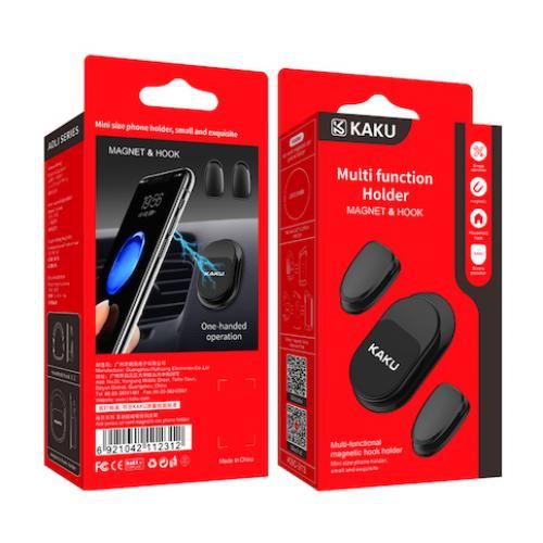 Support de crochet d'aspiration magnétique de voiture pour téléphone de 3,5 à 7 pouces (noir)