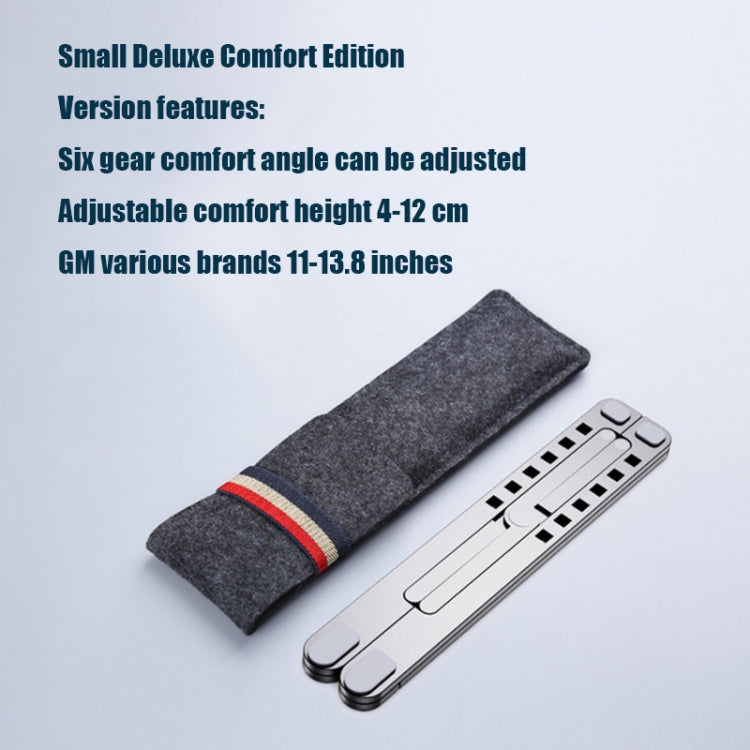 Support Ordinateur Portable en Alliage d'aluminium 10-17 '' avec Sac de Rangement,Recouvert de Silicone Antidérapan