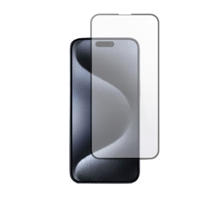 Protection Écran Verre Trempé avec Bords Noirs pour iPhone 15/15 Plus/15 Pro/15 Pro Max - Anti-Reflets, Sensibilité Complète