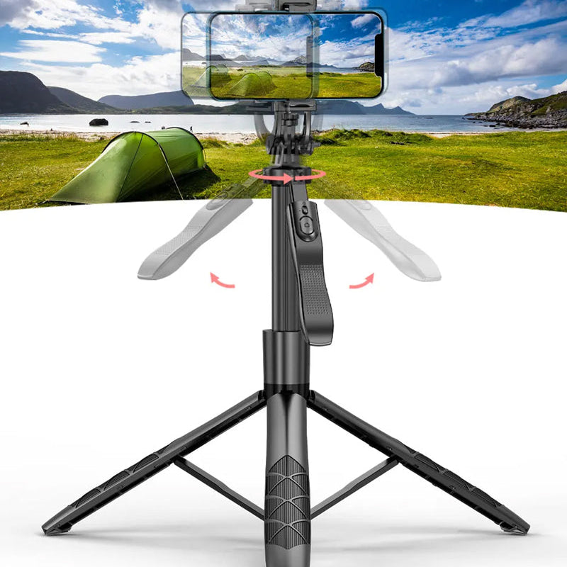 Selfie Sans Fil 3 en 1 avec Trépied et Télécommande Bluetooth–Rotation 360° pour Photos Pro