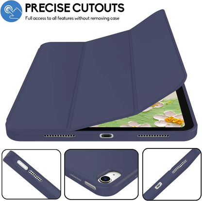 Coque pour Apple iPad 10.9 2022 Tpu Smart Cse avec Porte-Stylo (bleu foncé)