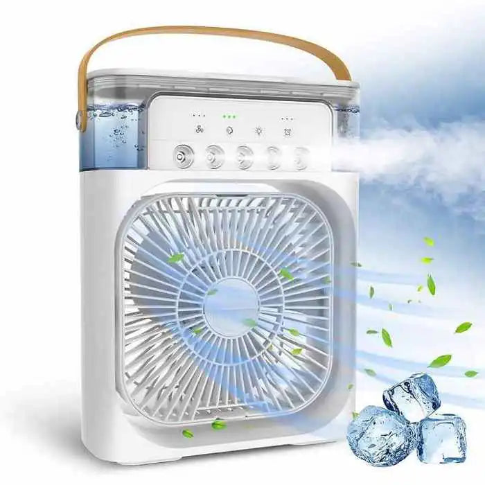 Ventilateur Refroidisseur Portable USB-C avec Brumisation, Eau & Glace  3 Vitesses