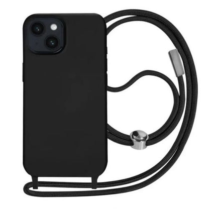 Coque Cordon pour iPhone 14 Plus Semi-rigide Lanière Tour du Cou 80cm