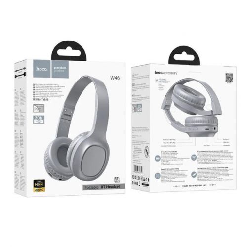 Casque Sans Fil W46 20 heures de musique, audio haute résolution