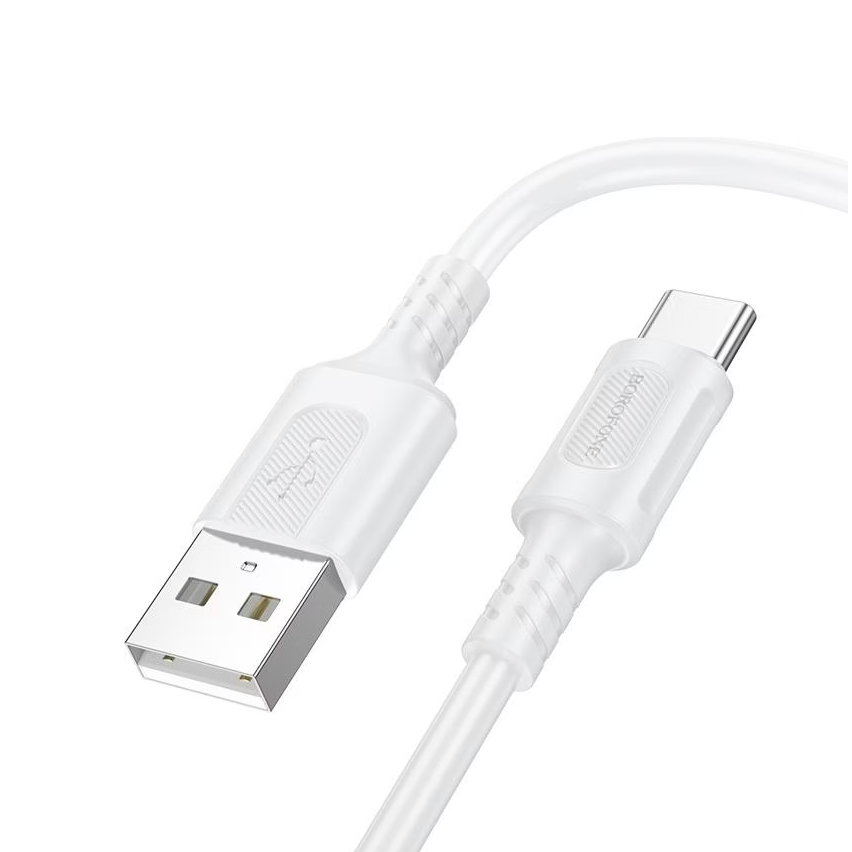 Câble de données et de chargement USB-A vers USB-C, 3.0A 1m, blanc