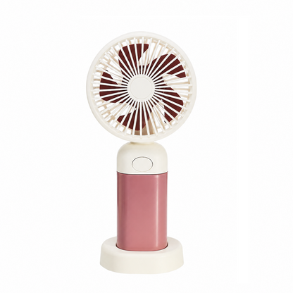 Mini Ventilateur Portable Type-C,Rechargeable, 3 Vitesses Réglables Rose