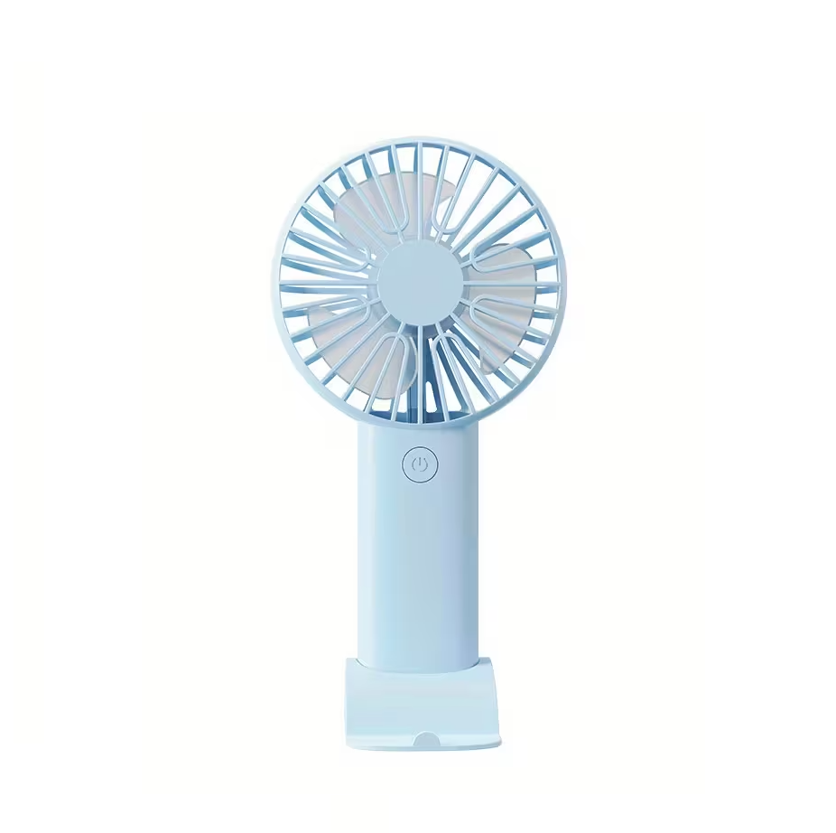 Mini Ventilateur avec Support Téléphone Portable Compact et Portable bleu cial