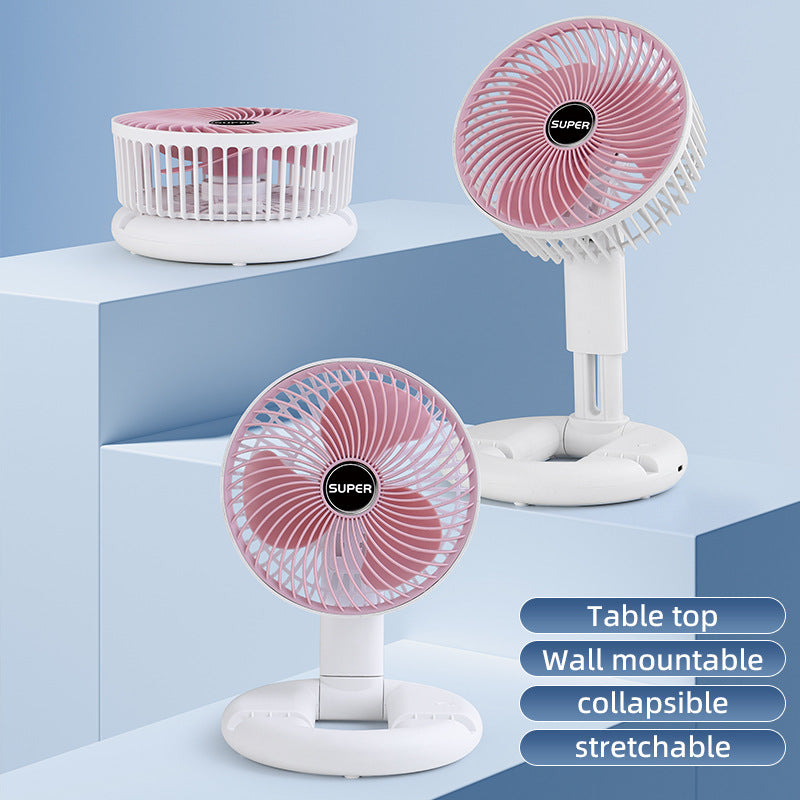 Ventilateur de Bureau 3 Vitesses de Ventilation avec Support Téléphone
