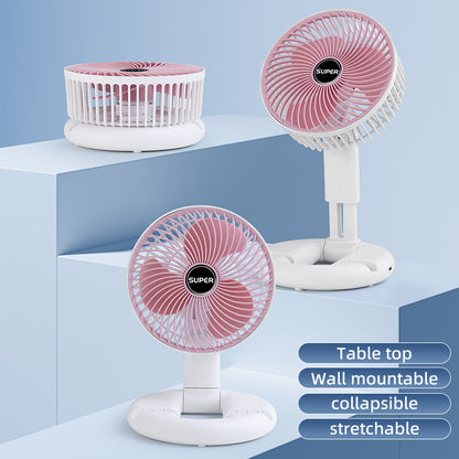 Ventilateur de Bureau 3 Vitesses de Ventilation avec Support Téléphone