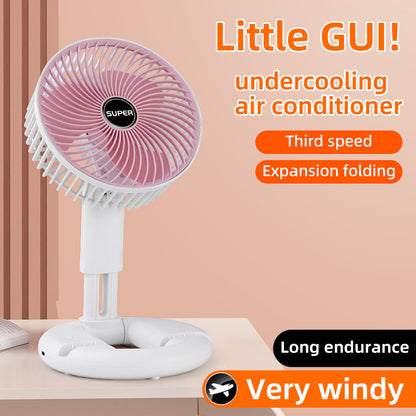 Ventilateur de Bureau 3 Vitesses de Ventilation avec Support Téléphone
