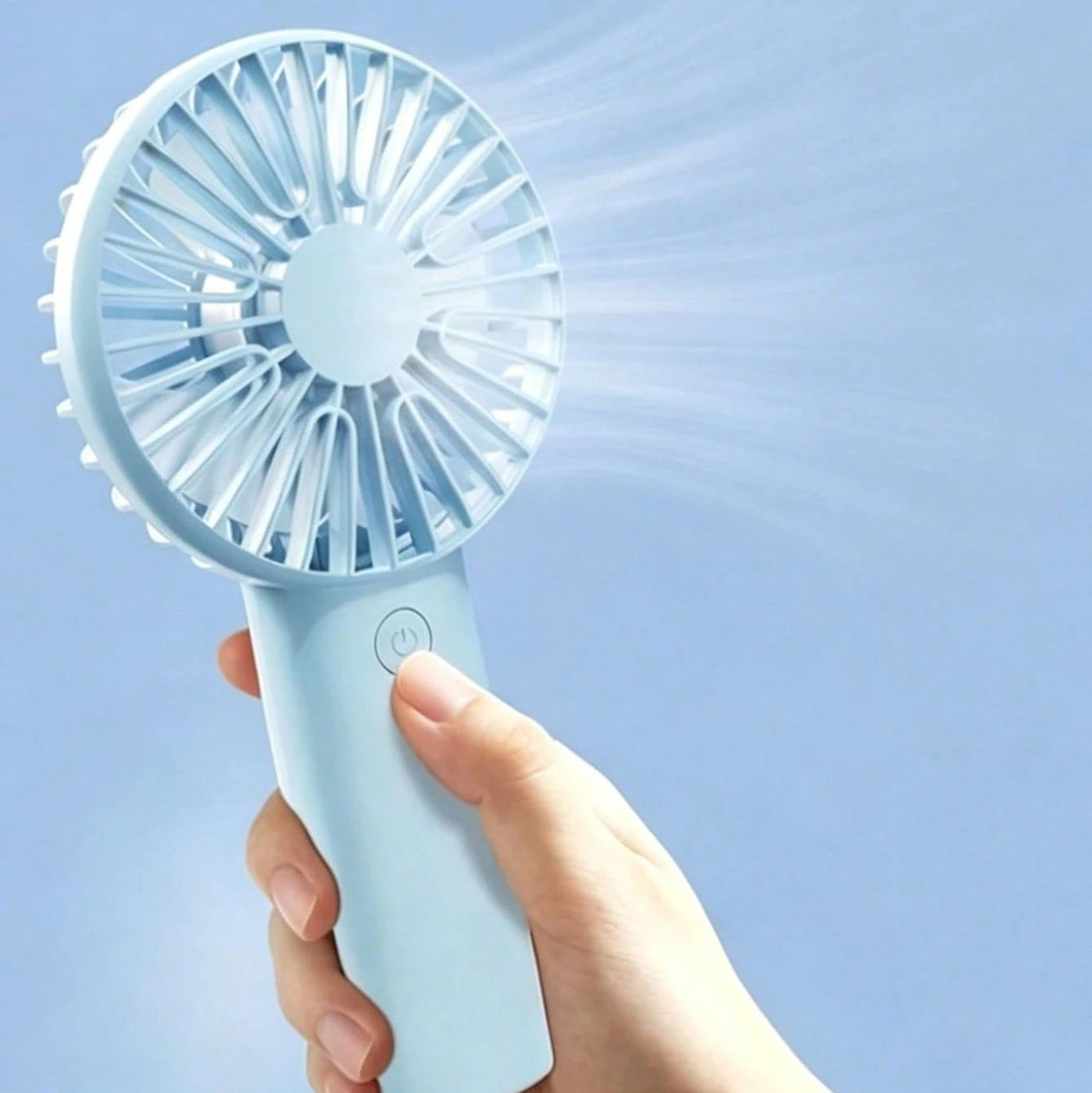 Mini Ventilateur avec Support Téléphone Portable Compact et Portable bleu cial