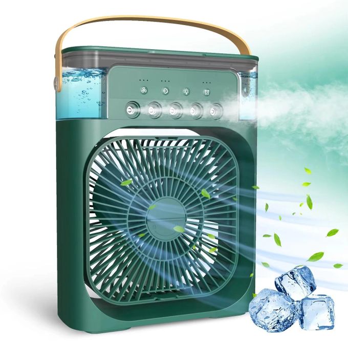 Ventilateur Refroidisseur Portable USB-C avec Brumisation, Eau & Glace  3 Vitesses