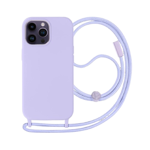 Coque Cordon pour iPhone 14 Pro Semi-rigide Lanière Tour du Cou 80cm