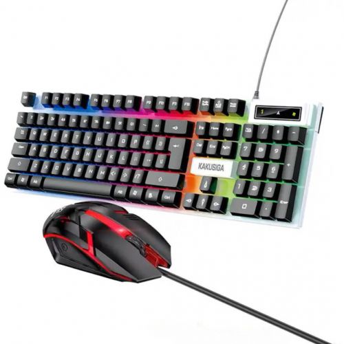 Clavier et Souris ProGaming LED : Anti-Ghosting, Rétroéclairage LED, Matériau ABS Durable