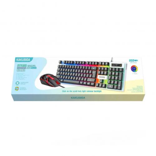 Clavier et Souris ProGaming LED : Anti-Ghosting, Rétroéclairage LED, Matériau ABS Durable