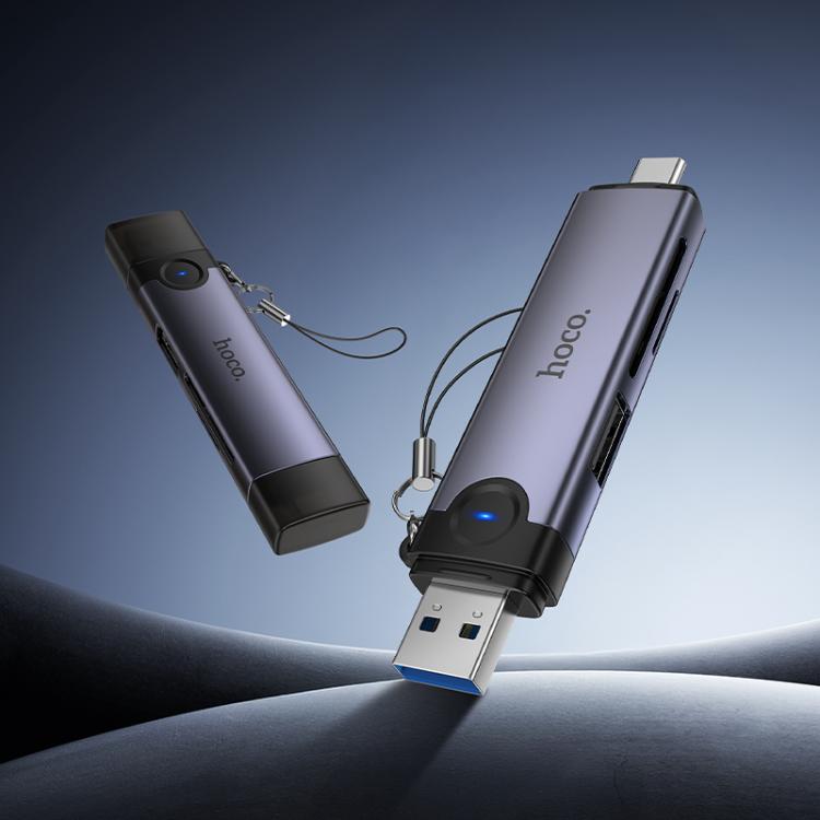 Lecteur de cartes portable 3 en 1 USB-A et USB-C / Type-C vers SD, TF, USB2.0