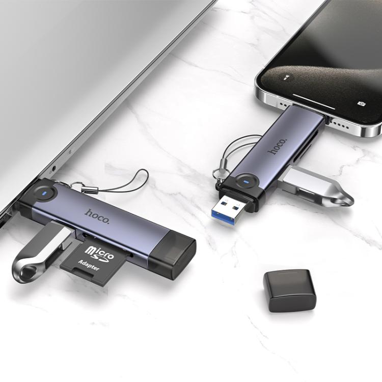 Lecteur de cartes portable 3 en 1 USB-A et USB-C / Type-C vers SD, TF, USB2.0