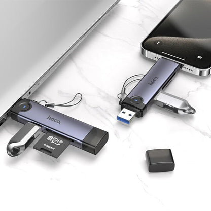 Lecteur de cartes portable 3 en 1 USB-A et USB-C / Type-C vers SD, TF, USB2.0