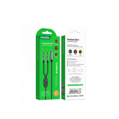 Câble Adaptateur Audio 2 en 1 Jack 3,5 mm vers Casque + Microphone