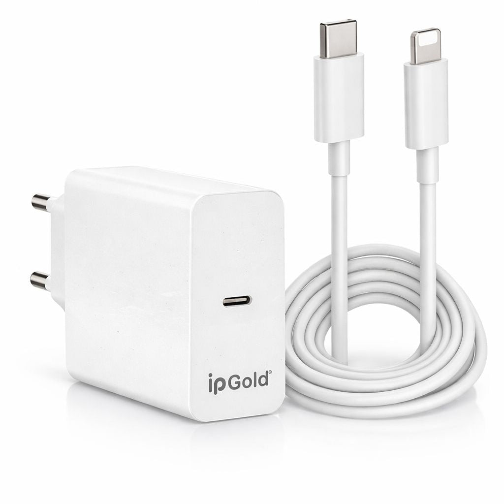 Chargeur Rapide 30W GaN USB-C PD avec Câble USB-C vers Lightning