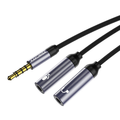 Câble audio Stereo 1 vers 2 avec prise AUX 3,5 mm pour connecter un casque avec microphone,