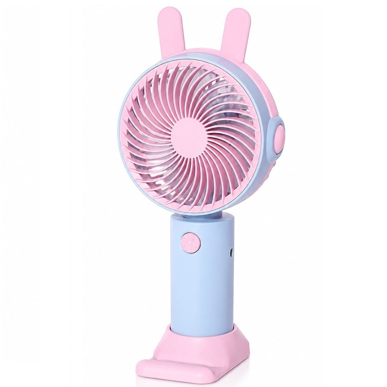 mini Ventilateur Portable USB Rechargeable Design Lapin, Léger et Pratique multicolore